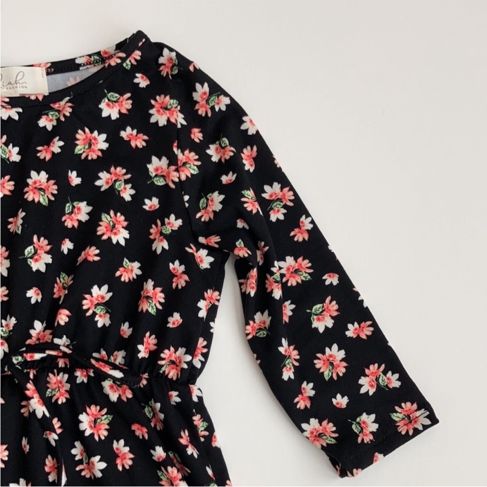 Girls Floral Long Sleeve Dress - Picture 3 of 5